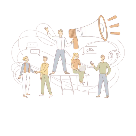 Referrals program  Illustration