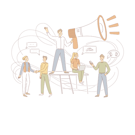 Referrals program  イラスト