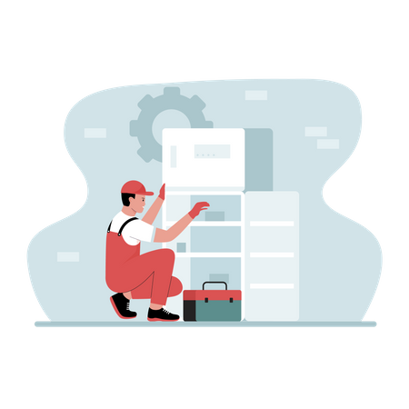 Refrigerator repair service  Illustration
