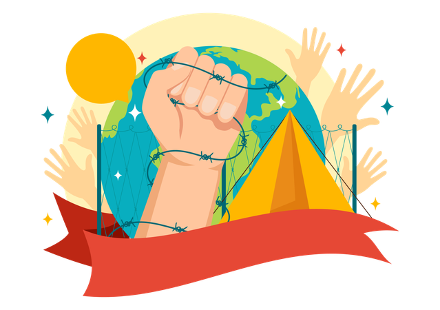 Refugee Day  イラスト