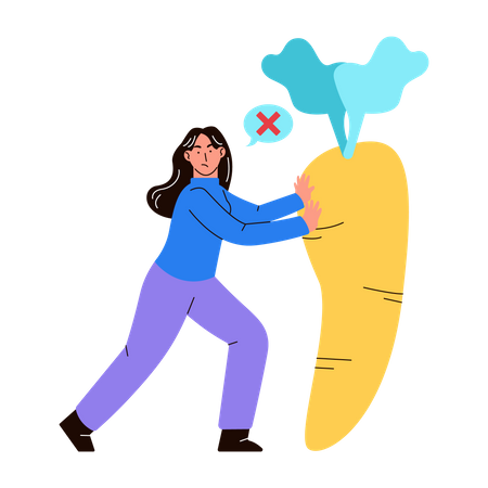 Refuse Healthy Lifestyle  Illustration
