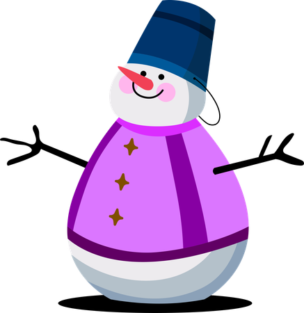 Regal Snowman King  Illustration