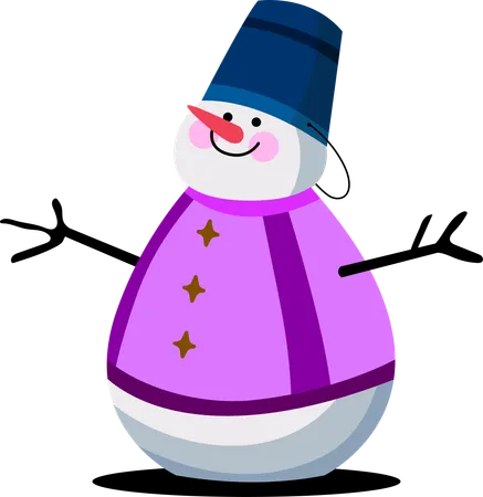 Regal Snowman King  Illustration