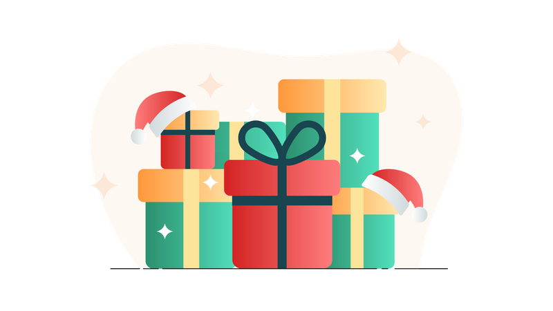 Regalos de Navidad  Ilustración