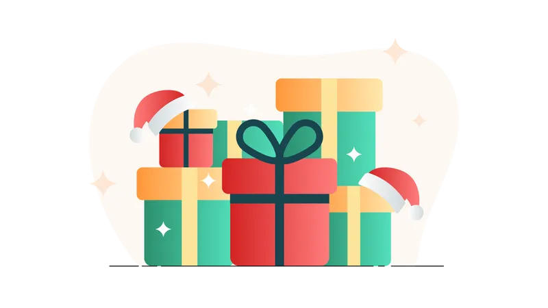 Regalos de Navidad  Ilustración