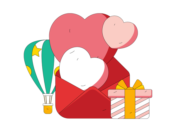 Regalos de san valentin  Ilustración