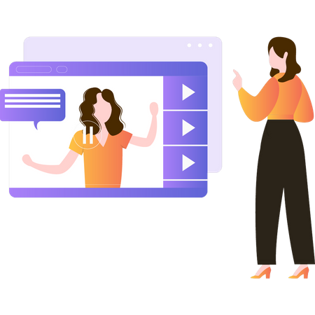Regarder la diffusion en direct  Illustration