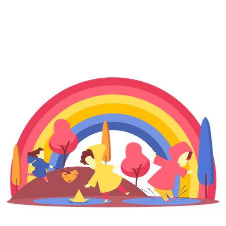 Regenbogen  Illustration