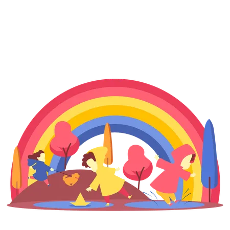 Regenbogen  Illustration