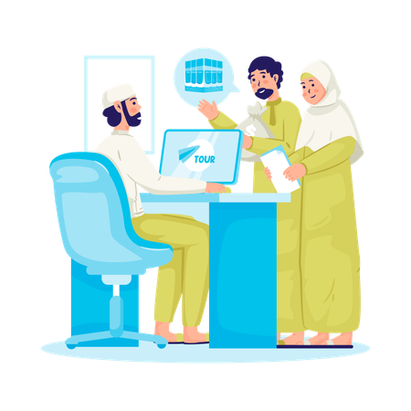 ハッジに登録する  イラスト