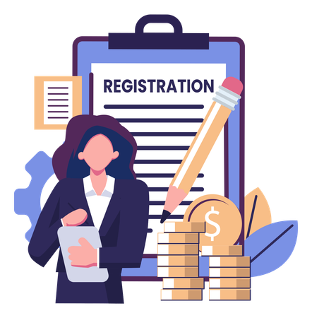 Registriation fee  Illustration