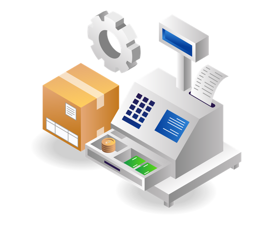 Caja registradora  Ilustración