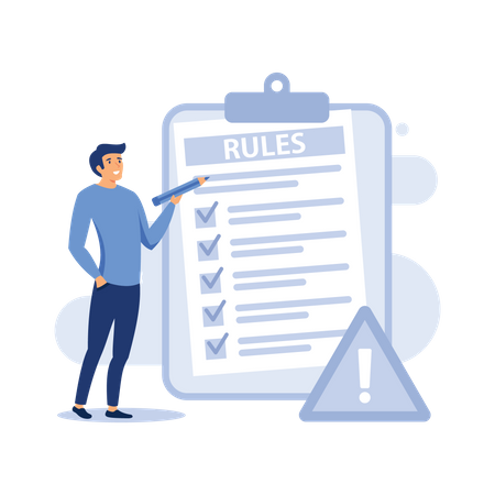 Reglas y regulaciones  Ilustración