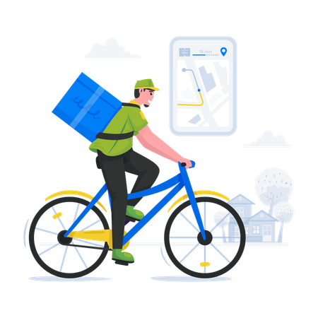 Regular delivery service  イラスト