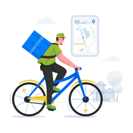 Regular delivery service  Illustration