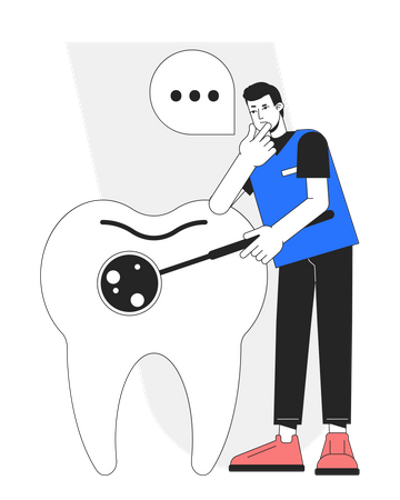 Regular dental check up Illustration