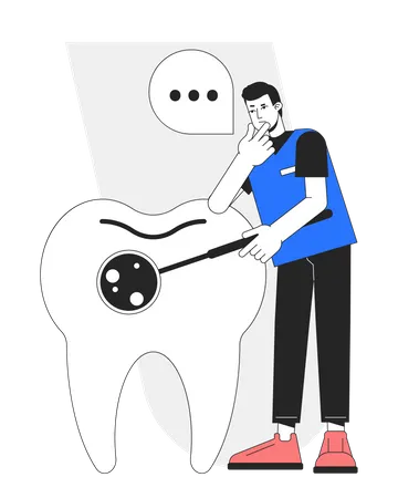 Regular dental check up Illustration