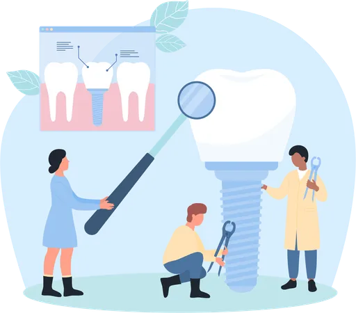 Regular Dental Checkup  Illustration