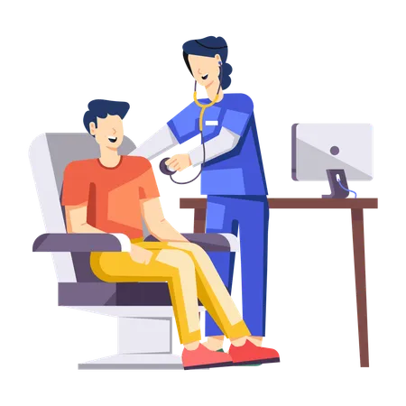 Regular Medical Checkup  Illustration