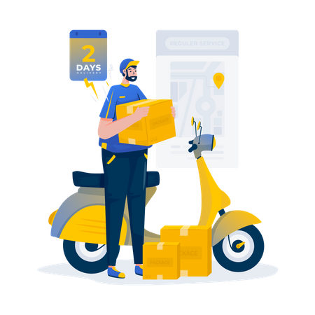 Regular service delivery  Illustration
