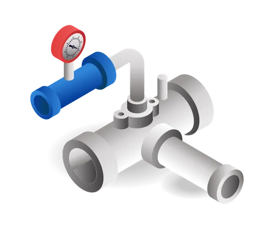 Regulator pipe cut  Illustration