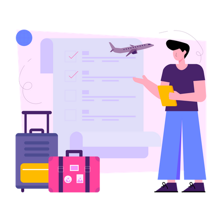 Reise-Checkliste  Illustration