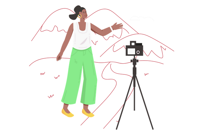 Reisebloggerin  Illustration