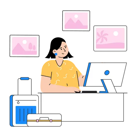 Reisebüro  Illustration