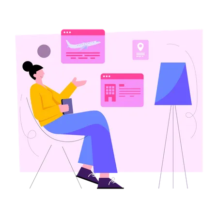 Reisebüro  Illustration