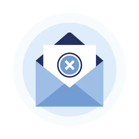 Reject email  Illustration