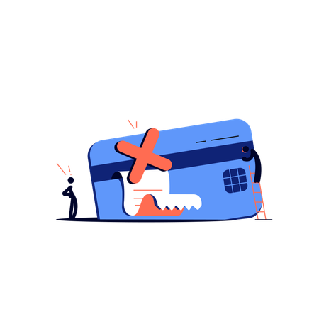 Rejected card  Illustration