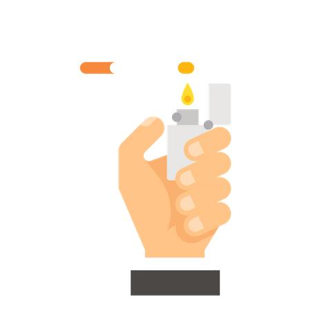 Relámpago de cigarrillo  Ilustración