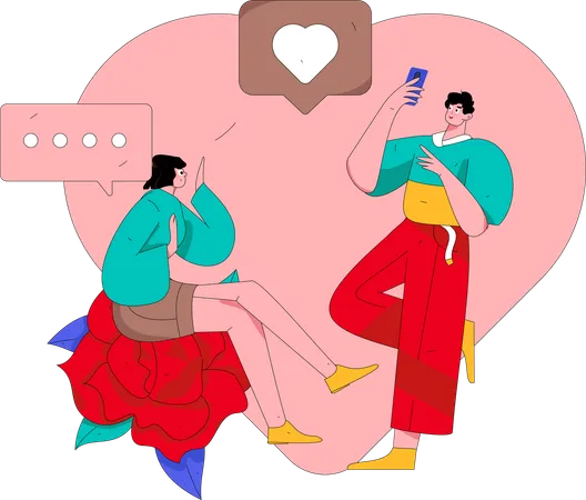 Relationship App  Illustration