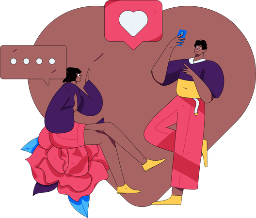 Relationship App  Illustration