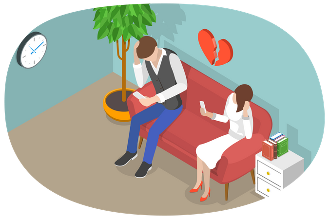 Relationship Breakup  Illustration