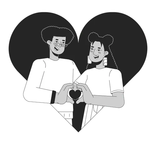 Relationship heterosexual couple hispanic  Illustration