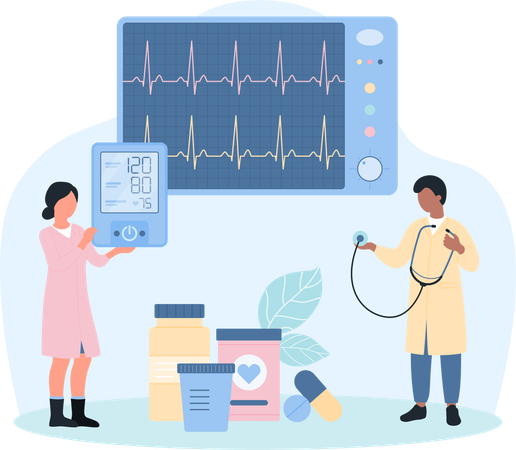 Relatório de cardiograma  Ilustração