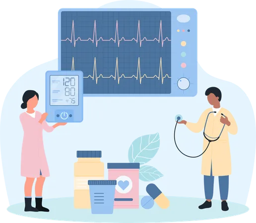 Relatório de cardiograma  Ilustração