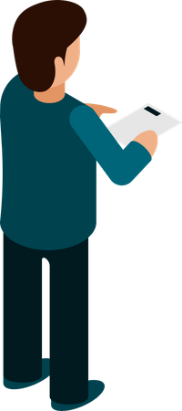 Empresário segurando relatório  Ilustração