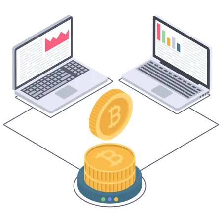Relatório de mineração de bitcoin  Ilustração