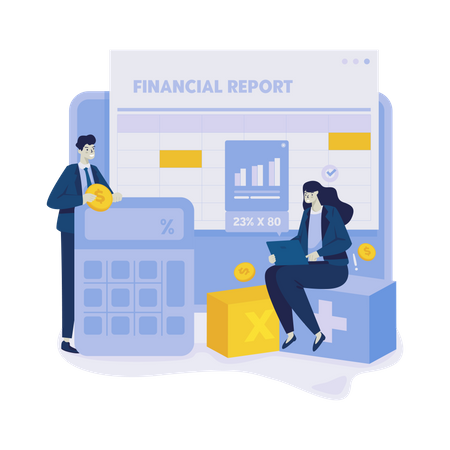Relatório financeiro  Ilustração