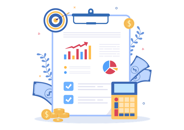 Relatório Financeiro  Illustration