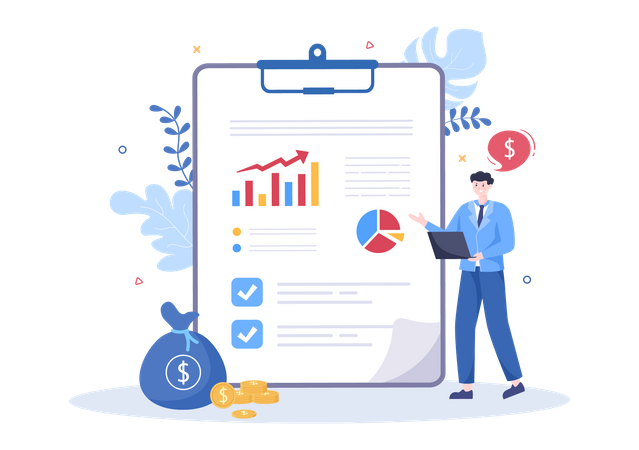 Relatório financeiro  Illustration