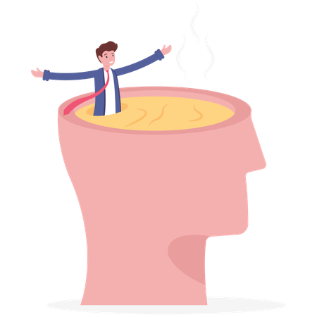 Relax and refreshing mind  Illustration