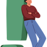 relaxing man illustration