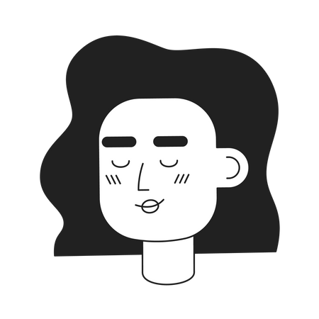 Relaxed woman with closed eyes  Illustration