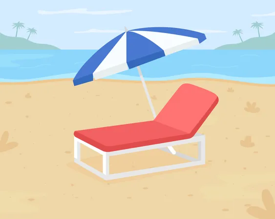Relaxing beach vacation Illustration