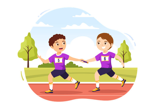 Relay Race  Illustration