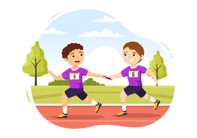 Relay Race  Illustration