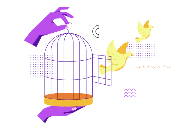 Release Bird  Illustration